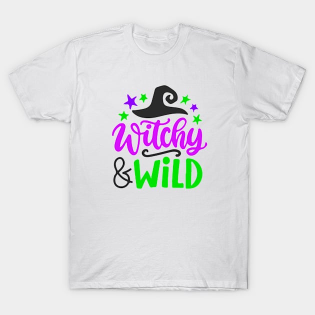 Witchy Wild Halloween T-Shirt by igzine